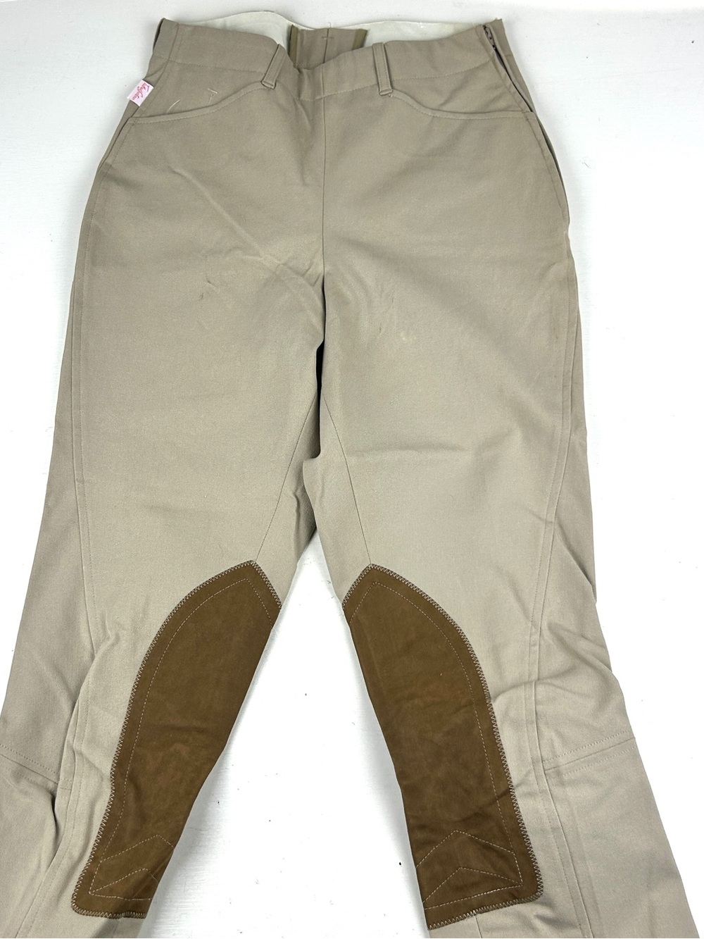 Tailored Sportsman Womens Side Zip Breeches Riding Pants Size 28 Beige Brown
